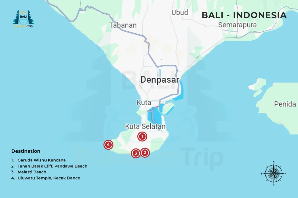 Maps Uluwatu Trip by Bali Preium Trip