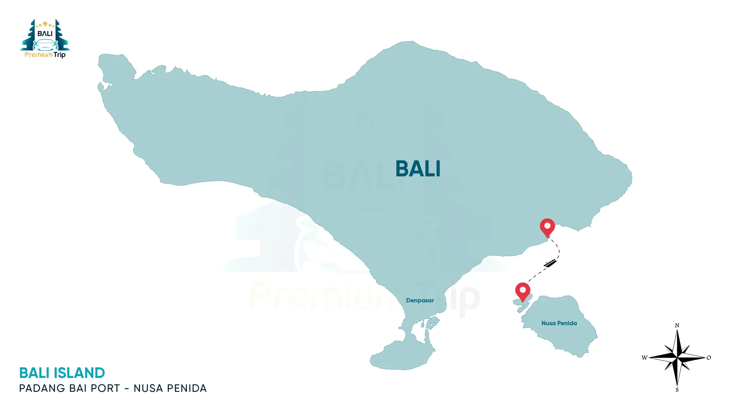 Padang Bai to Nusa Penida | MAP | Bali Premium Trip