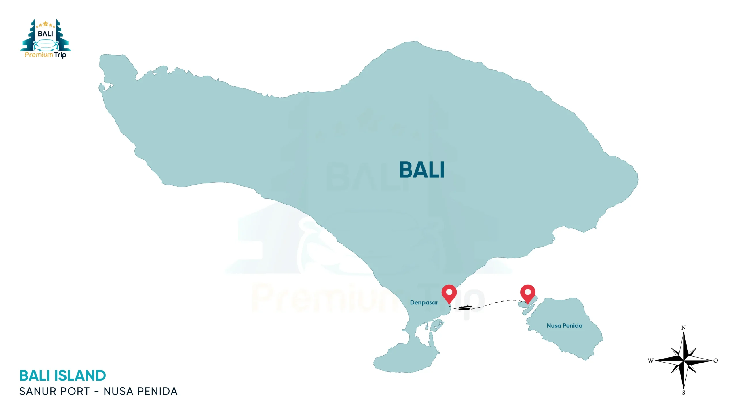 Sanur to Nusa Penida | MAP | Bali Premium Trip