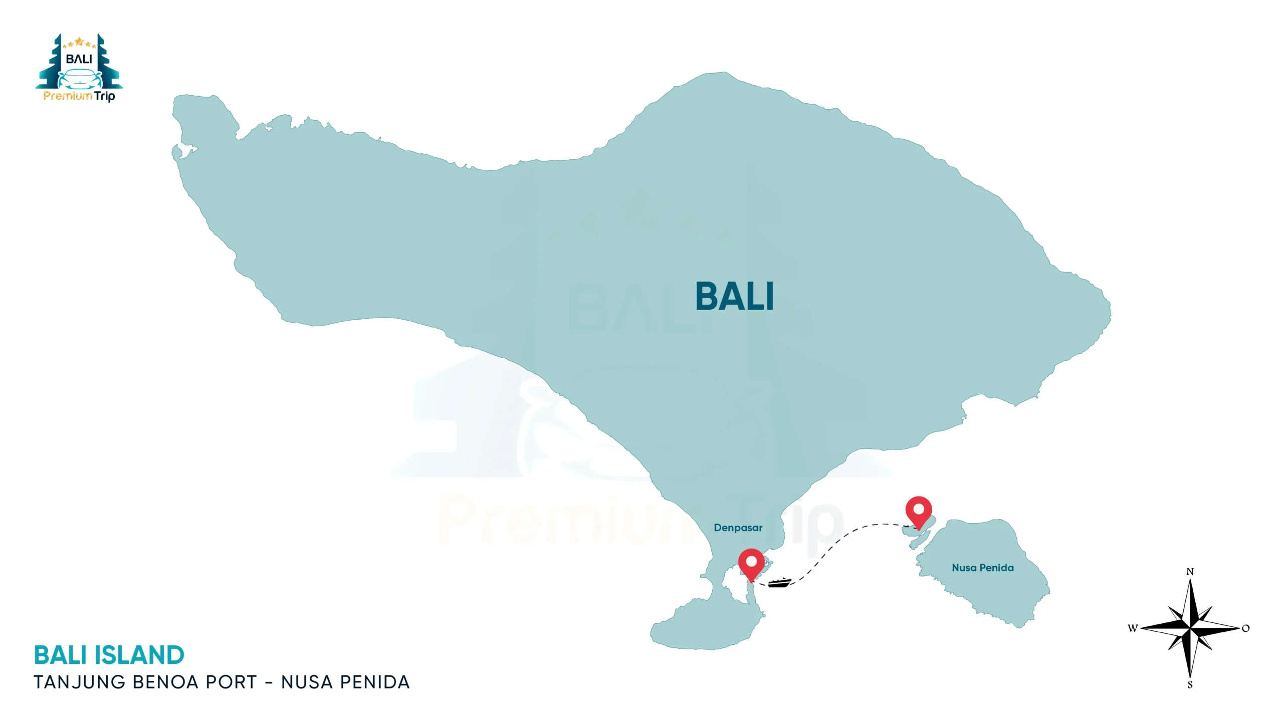 Tanjung Benoa to Nusa Penida | MAP | Bali Premium Trip