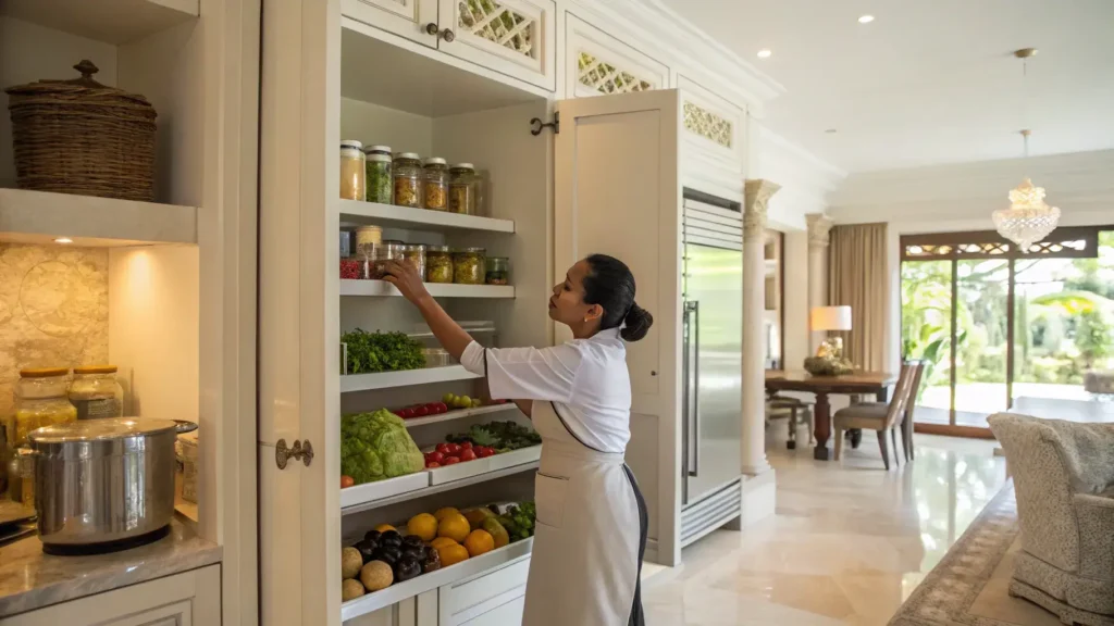 Housemaid Organizing Refrigerator | Domestic Helper Service | Bali Premium Trip