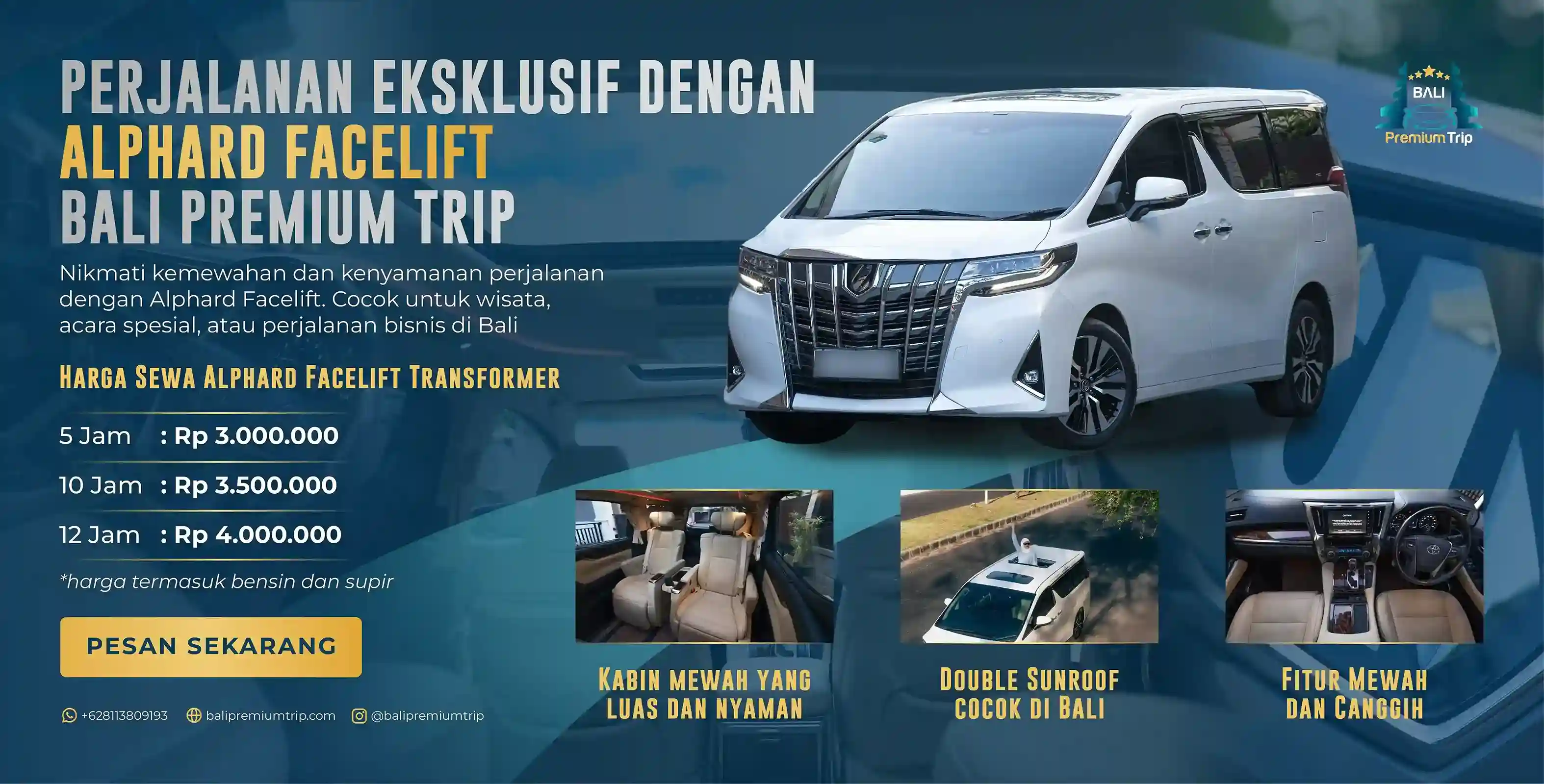 Sewa Alphard Facelift - Bali Premium Trip