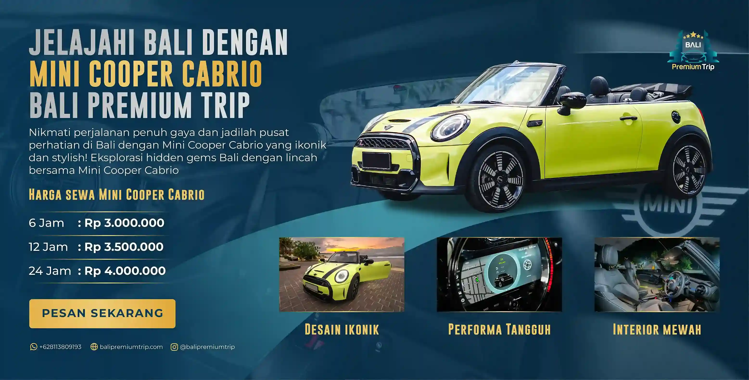 Sewa Mini Cooper Bali - Bali Premium Trip 