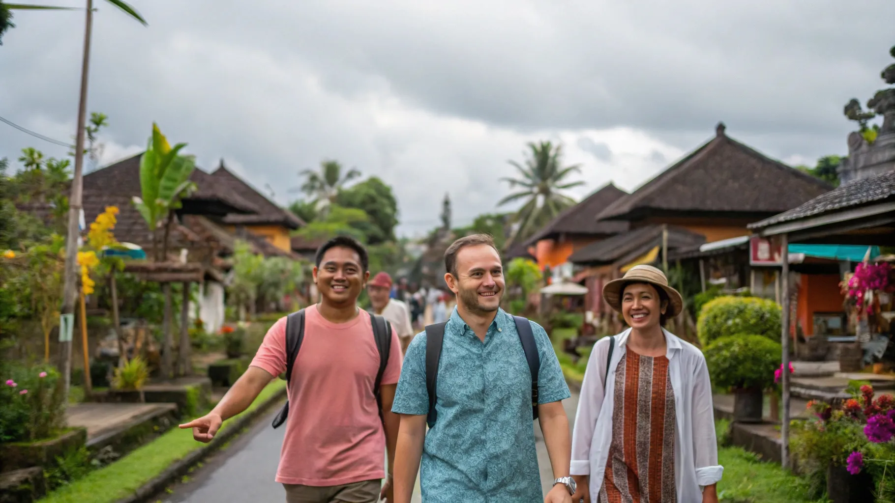 Tamu Sedang Berjalan di Desa | Wisata Desa Bali | Bali Premium Trip
