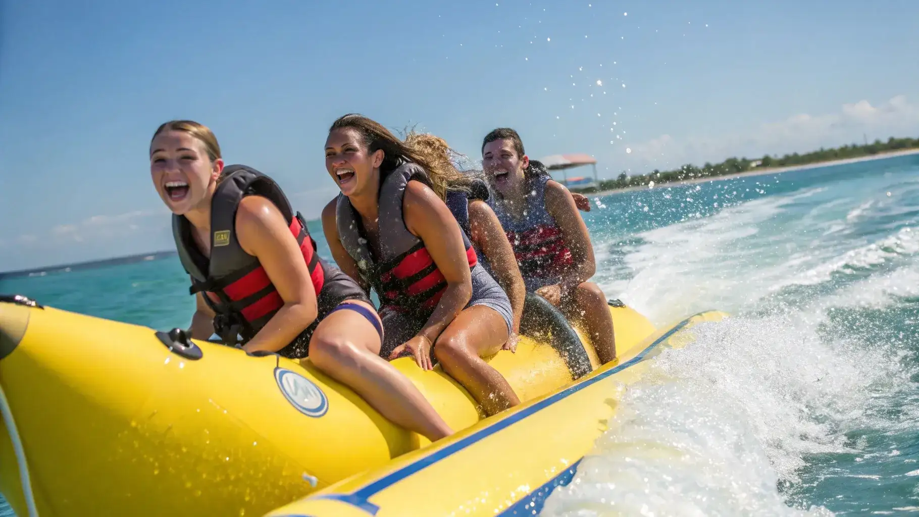 Tamu di Banana Boat | Bali Water Sport | Bali Premium Trip