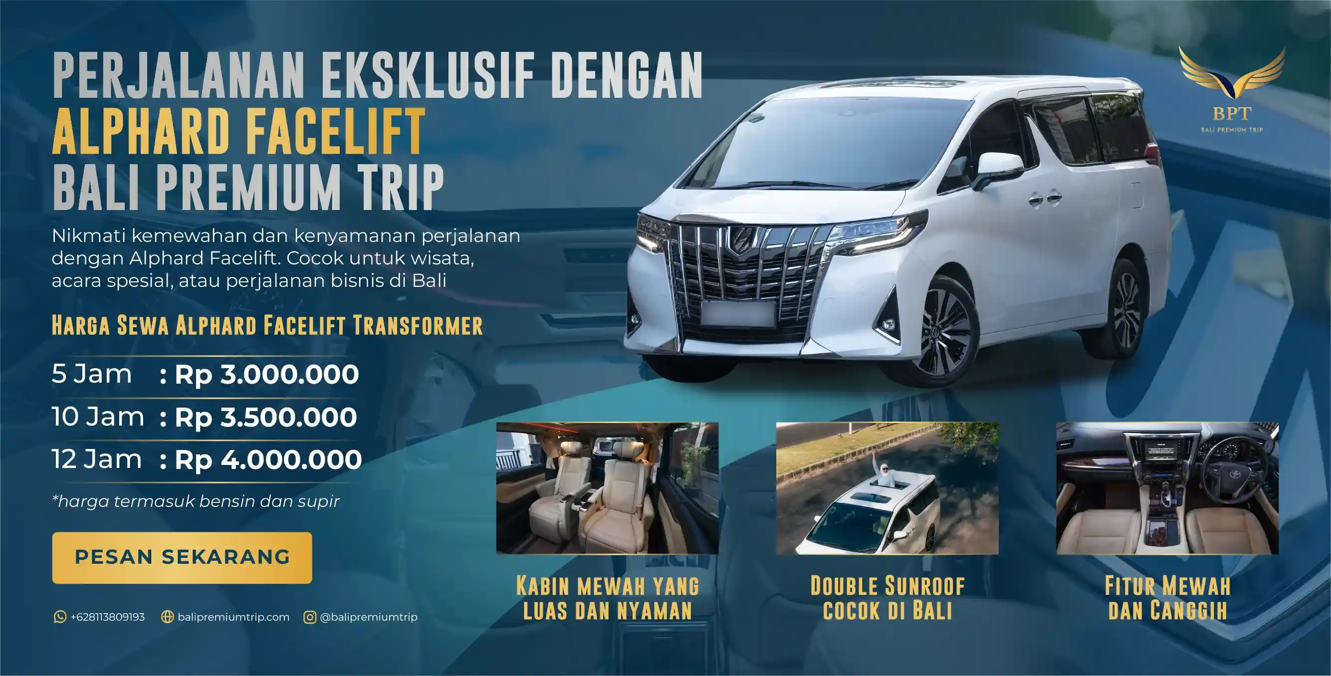 Banner Harga Sewa Alphard di Bali | Bali Premium Trip