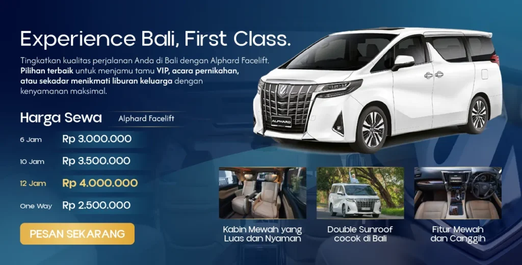 Bali Premium Trip Banner Harga Sewa Alphard
