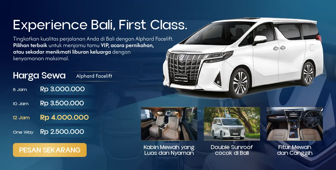 Bali Premium Trip Banner Harga Sewa Alphard