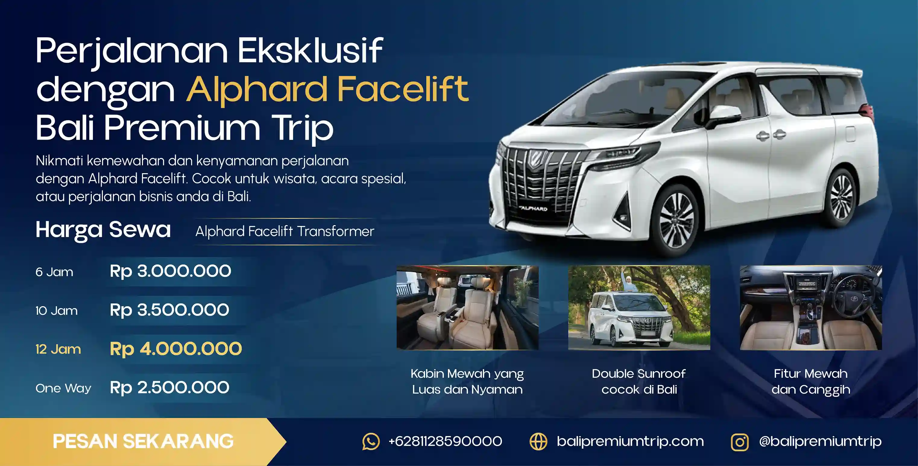 Harga Sewa Alphard di Bali | Bali Premium Trip
